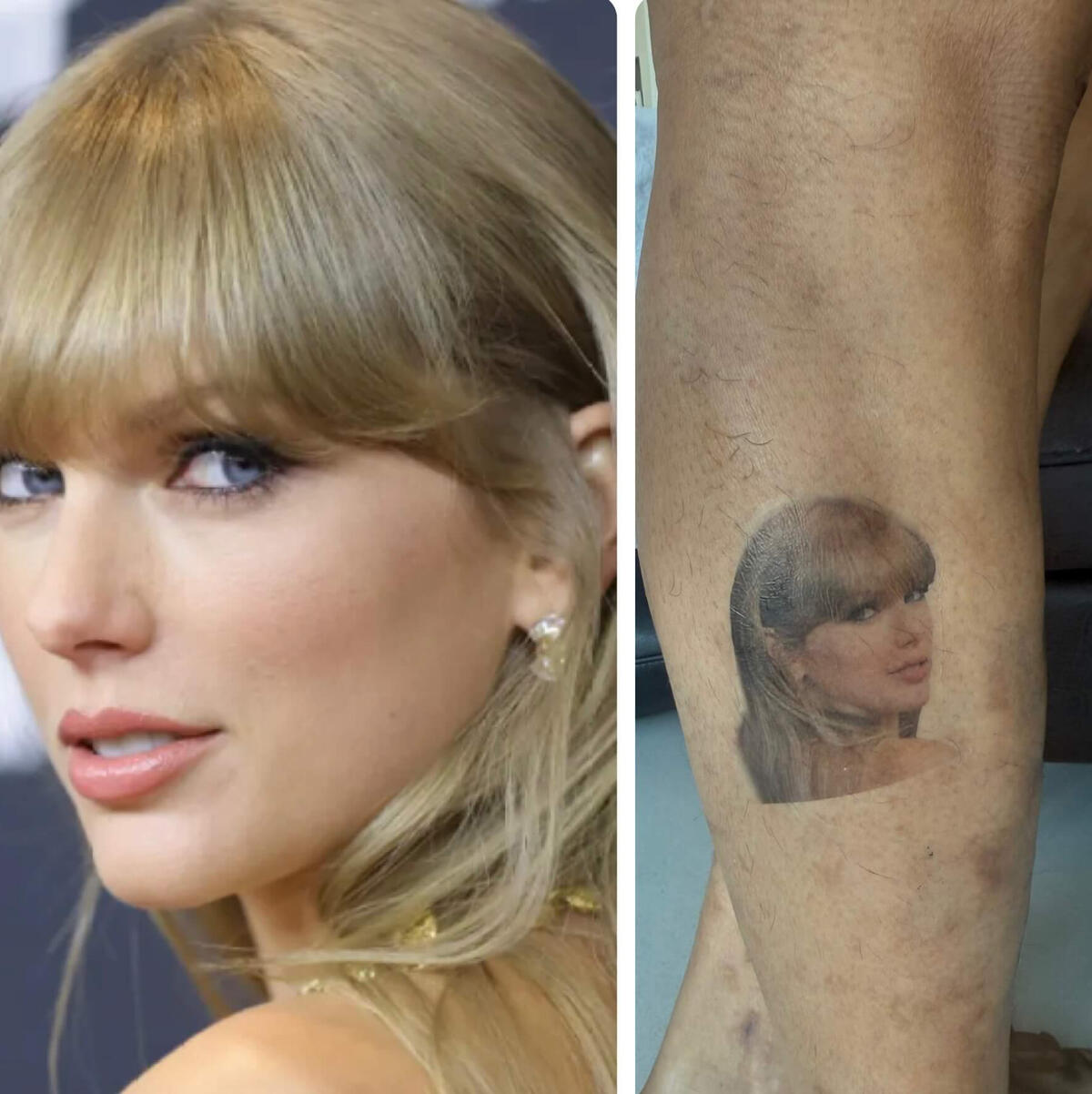 Temporary photo tattoo collage featuring Taylor Swift by Ink4Days